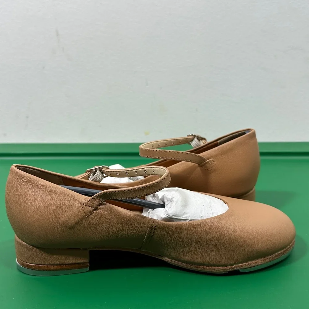 Mariia Tan Leather Mary Jane Tap Shoes Womens big kid Size 2 Dance Performance